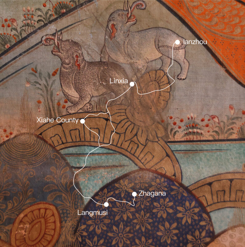 Route map: Pastoral Echoes on the Snow Plateau – An 8-Day Nature & Culture Nomadic Journey Through Tibetan Amdo