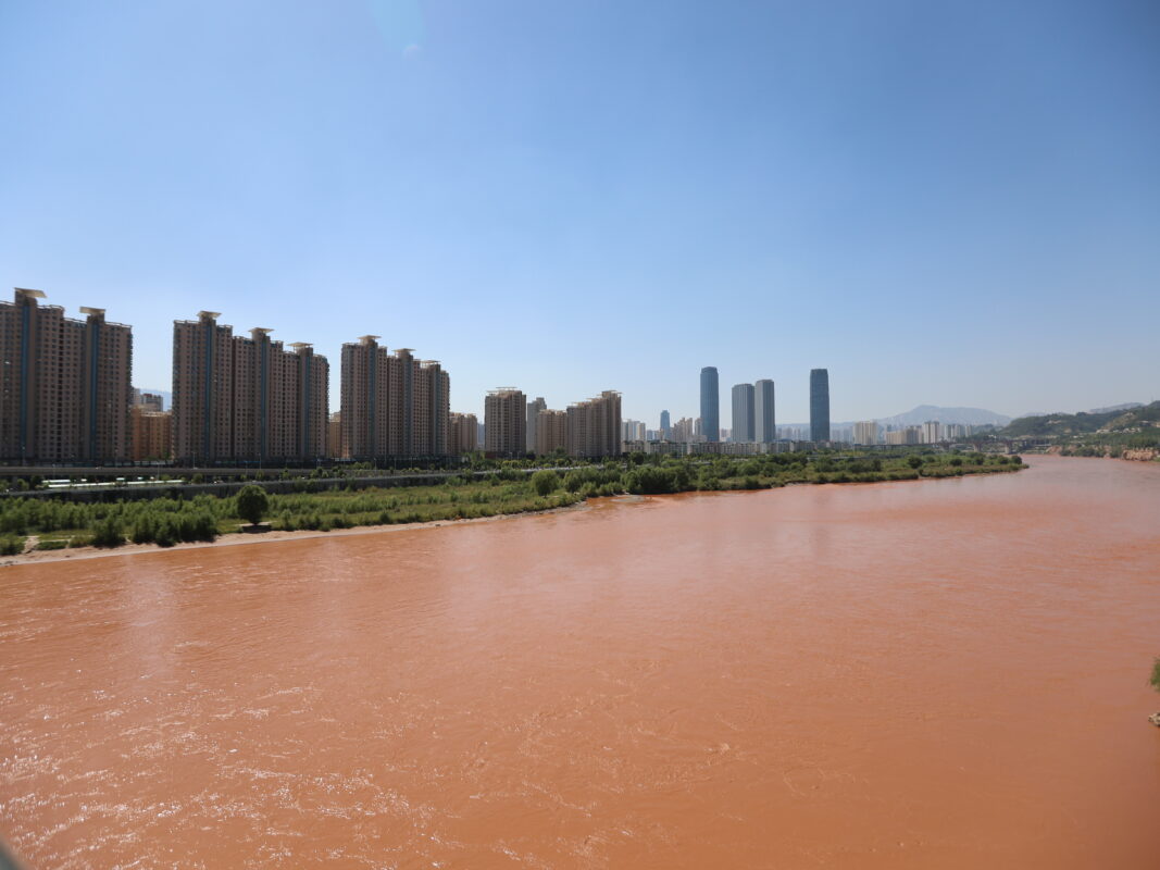 The Yellow River and Lanzhou skyline